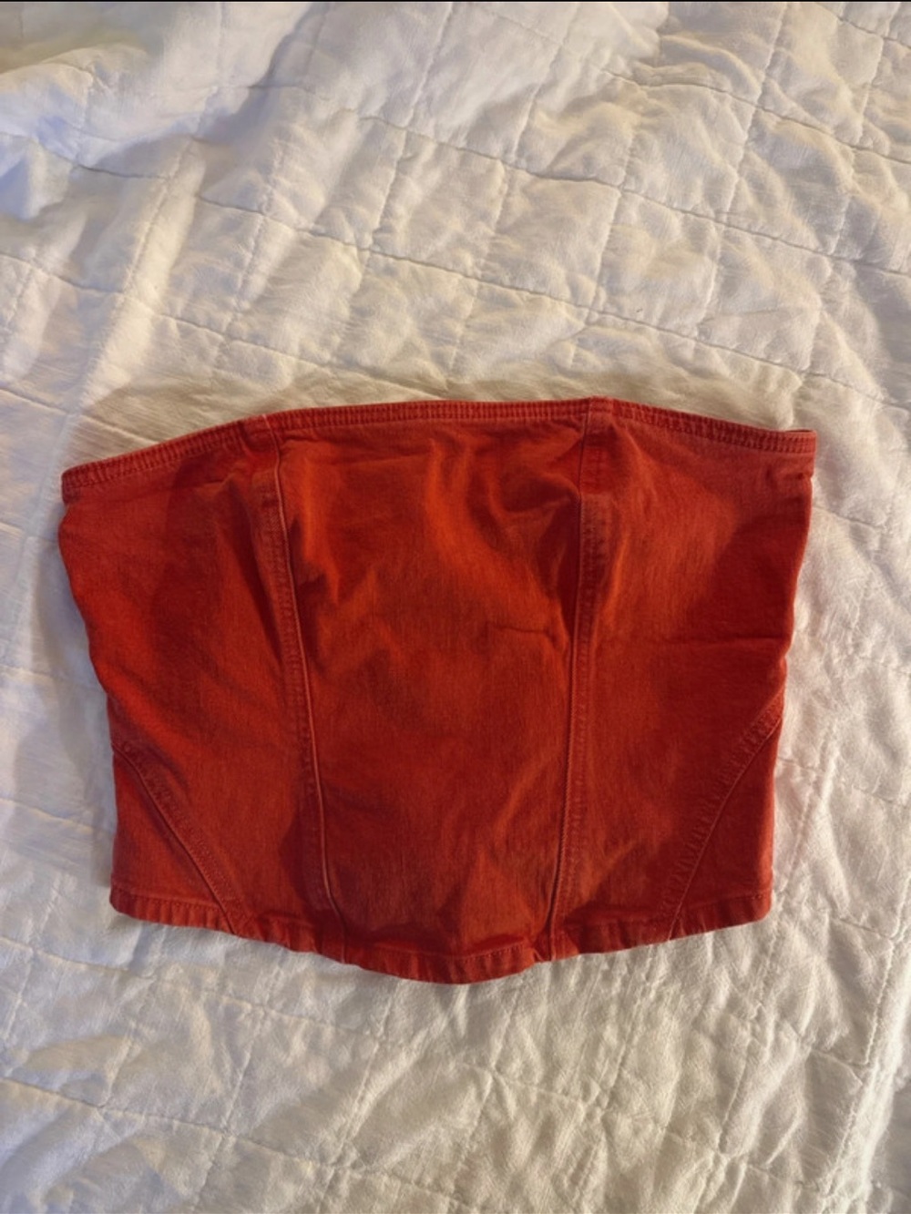 Red Strapless Tube Top